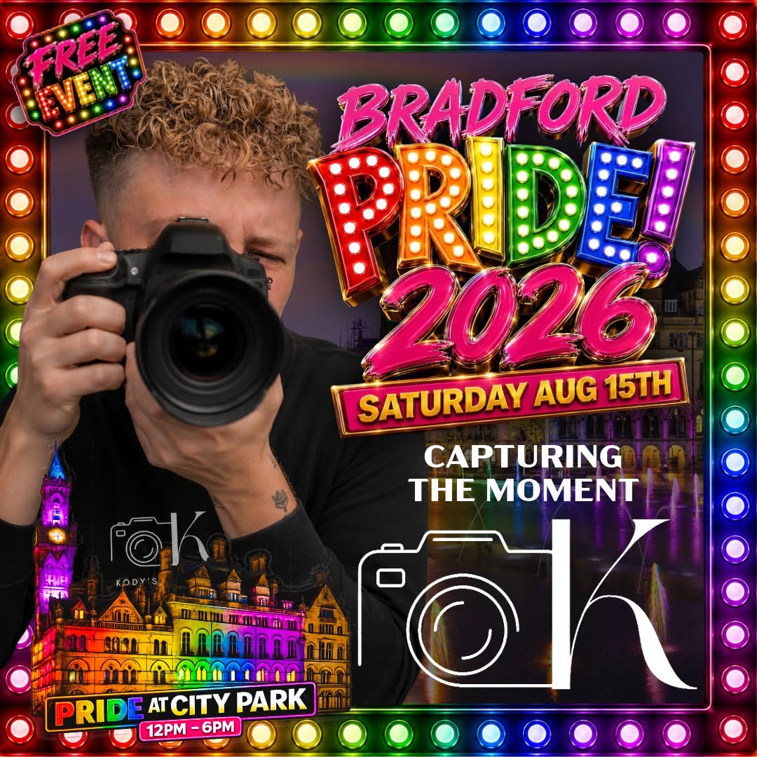 Kody's Photography performing at Bradford Pride 2026