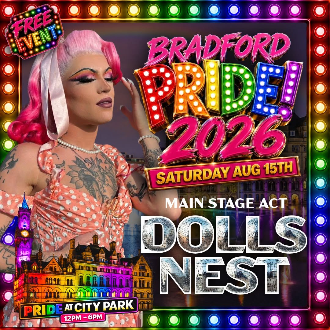 Dolls Nest performing at Bradford Pride 2026