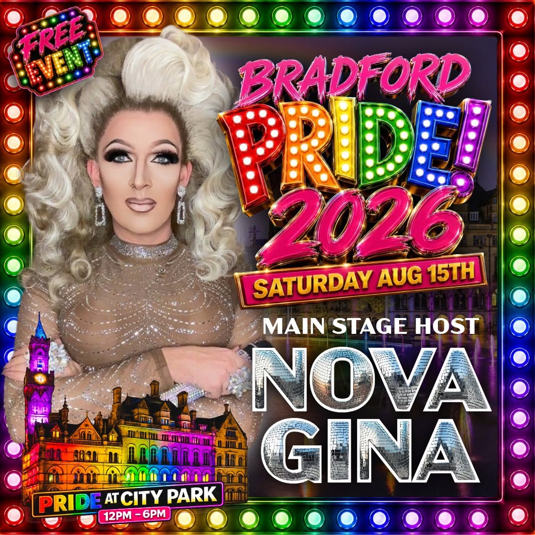 Nova Gina hosting Bradford Pride 2026